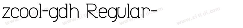 zcool-gdh Regular字体转换